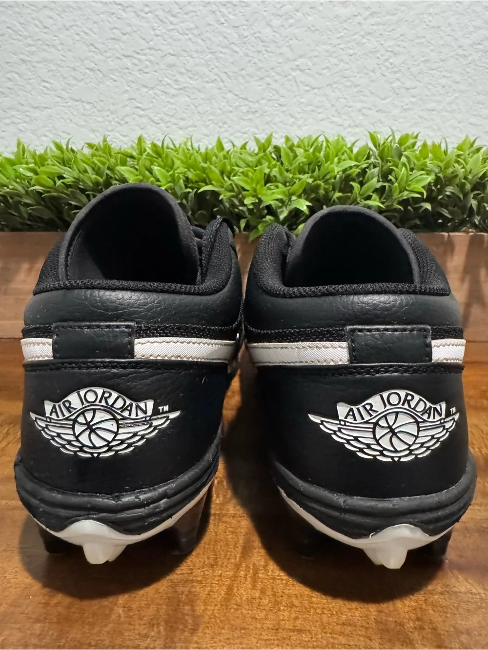 Nike Air Jordan 1 Low TD Football Cleats Black White AV5292-001 Mens Size 9